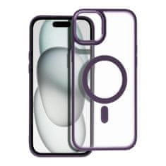 OEM MATTE MAG COVER etui, združljiv z MagSafe za IPHONE 15 Plus, vijoličen