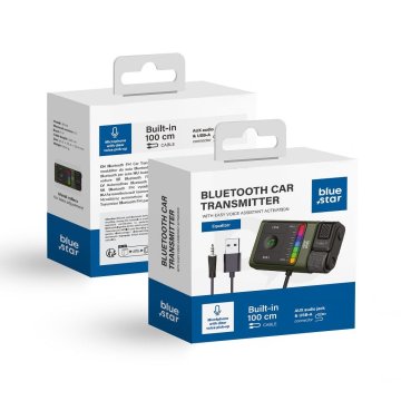 Blue Star Avtomobilski bluetooth oddajnik Blue Star Equalizer BT64 črn