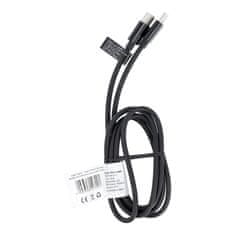 OEM Kabel tip C na tip C PD QC 3A 60W C296 (dolgi konektor 8 mm) 1 m črn