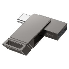 Hoco Pendrive 256 GB USB 3.2 (USB A + USB C) Hoco UD14 siva