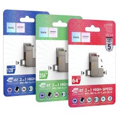 Hoco Pendrive 256 GB USB 3.2 (USB A + USB C) Hoco UD14 siva