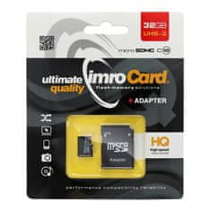 IMRO IMRO pomnilniška kartica microSD 32 GB 100 MB/s razred 10 UHS 3 z adapterjem SD
