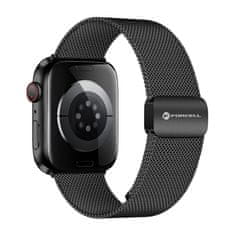 FORCELL Pasek za Apple Watch Forcell F-Design FA14 magnetni jeklo 42 / 44 / 45 / 49 mm črn