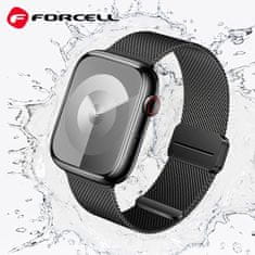 FORCELL Pasek za Apple Watch Forcell F-Design FA14 magnetni jeklo 42 / 44 / 45 / 49 mm črn