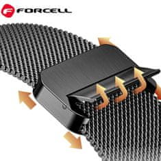 FORCELL Pasek za Apple Watch Forcell F-Design FA14 magnetni jeklo 42 / 44 / 45 / 49 mm črn