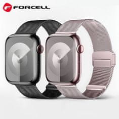 FORCELL Pasek za Apple Watch Forcell F-Design FA14 magnetni jeklo 42 / 44 / 45 / 49 mm črn