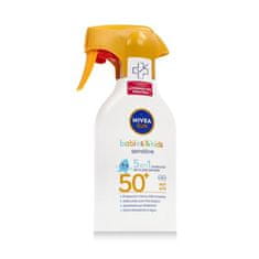 Nivea Sun Babies & Kids Sensitive Protect Spray vodoodporna zaščita pred soncem za telo za vse tipe kože 270 ml