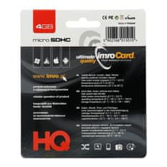 IMRO IMRO pomnilniška kartica microSD 4 GB 100 MB/s razred 10 UHS I z adapterjem SD