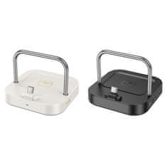 Hoco Namizni polnilnik Hoco 2v1 USB C PD QC 3A 30W + brezžično polnjenje 5W CQ16B bel