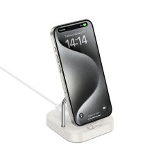 Hoco Namizni polnilnik Hoco 2v1 USB C PD QC 3A 30W + brezžično polnjenje 5W CQ16B bel