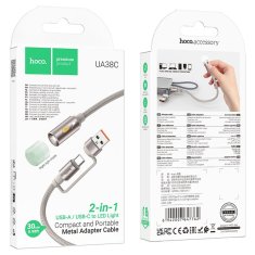 Hoco USB kabel A / USB C za LED svetilko Hoco 0,3 m UA38C zlati