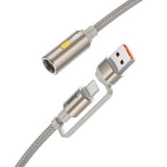 Hoco USB kabel A / USB C za avtomobilski vžigalnik Hoco 0,3 m UA38B zlati
