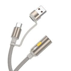 Hoco USB kabel A / USB C za avtomobilski vžigalnik Hoco 0,3 m UA38B zlati