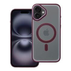 OEM MATTE MAG COVER etui, združljiv z MagSafe za IPHONE 16 Plus, rdeč