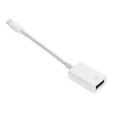 OEM OTG adapter USB A (ženski) na Lightning (moški) bel