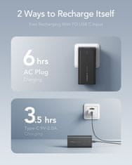 VEGER VEGER powerbank 10000 mAh PD QC3.0 20W ACE100 (W1146) črn.