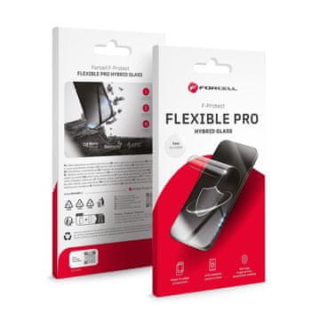 FORCELL Hibridno steklo za Samsung S25 ULTRA Forcell Flexible 5D črno (Hot Bending) - delujoč čitalnik