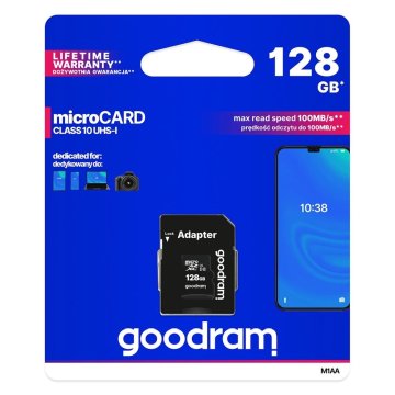 GoodRam GOODRAM microSD pomnilniška kartica 128 GB 100 MB/s razred 10 UHS I s SD adapterjem
