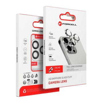 FORCELL Forcell Premium kaljeno steklo za fotoaparat - za Samsung Galaxy S25 Plus Koralno rdeča