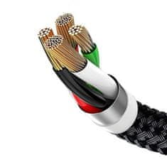 BASEUS BASEUS USB kabel Three Primiary Colors 3v1 3,5A 1,2 metra črn CAMLT-BSY01
