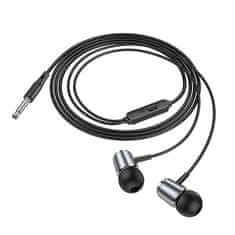 Hoco Slušalke z žico Jack 3,5 mm Hoco M108 sive
