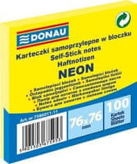 Donau Blazinica, 76 x 76 mm, neonsko rumena