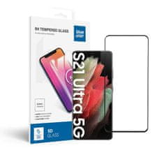 Blue Star Tvrdo steklo za Samsung Galaxy S21 ULTRA (full glue / case friendly) Blue Star 5D črno