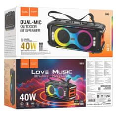 Hoco Bluetooth karaoke komplet 60 W, 8 ur, Hoco HA9, črn