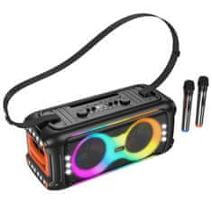 Hoco Bluetooth karaoke komplet 60 W, 8 ur, Hoco HA9, črn