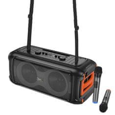 Hoco Bluetooth karaoke komplet 60 W, 8 ur, Hoco HA9, črn