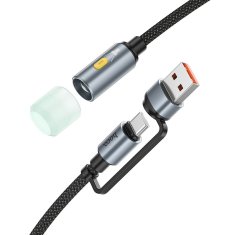 Hoco USB kabel A / USB C za LED svetilko Hoco 0,3 m UA38C črn