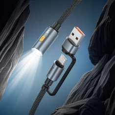 Hoco USB kabel A / USB C za LED svetilko Hoco 0,3 m UA38C črn