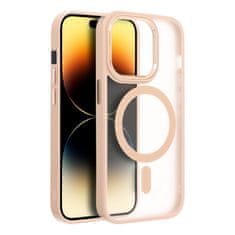 OEM MATTE MAG COVER ovitek, združljiv z MagSafe za iPhone 15 Pro Max, roza