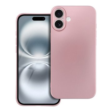OEM METALLIC etui za IPHONE 16 Plus roza