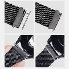 Dux Ducis DUX DUCIS pasek MILANESE magnetni iz nerjavečega jekla 22 mm črn