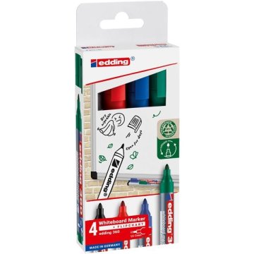 Edding 360 marker za bele table - komplet 4 kosov