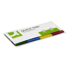 Q-Connect Zaznamki, plastični, 19 x 43 mm, 4 barve