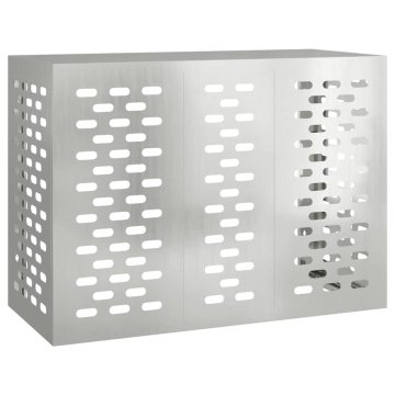 Vidaxl Prekrivalo za klimatsko napravo srebrna 110 x 50 x 80 cm