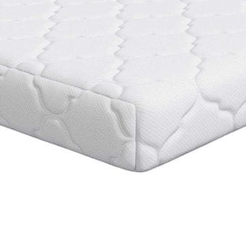 Vidaxl Vzmetnica s kokosovo plastjo Bela 160 x 80 cm PU pena