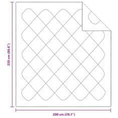 Vidaxl Prešitke in odeje Bela 200 x 220 cm Mikrovlakna