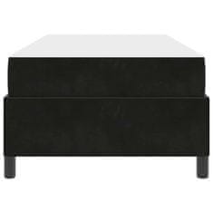 Vidaxl Konstrukcija postelje z vzmetnico Črna 100 x 200 cm blago