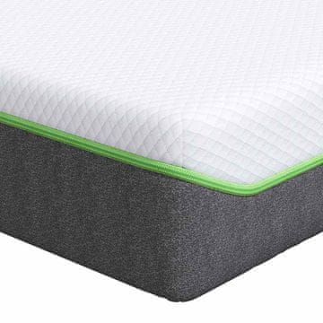 Vidaxl Vzmetnica Bela in siva 70 x 200 cm Žepek vzmeti