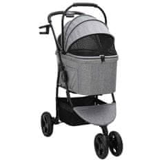 Vidaxl Zložljiva otroška voziček Siva 78 x 54 x 101 cm Oxford tkanina