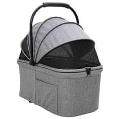 Vidaxl Zložljiva otroška voziček Siva 78 x 54 x 101 cm Oxford tkanina