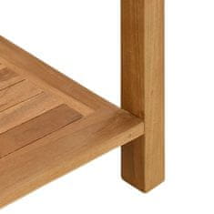 Vidaxl Konzolna miza Rjava 85 x 35 x 75 cm Trden tikov les