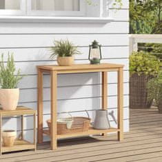Vidaxl Konzolna miza Rjava 85 x 35 x 75 cm Trden tikov les