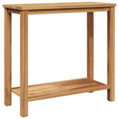 Vidaxl Konzolna miza Rjava 85 x 35 x 75 cm Trden tikov les
