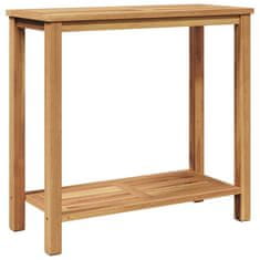 Vidaxl Konzolna miza Rjava 85 x 35 x 75 cm Trden tikov les