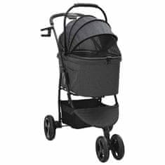 Vidaxl Zložljiva otroška voziček Črna 78 x 54 x 101 cm Oxford tkanina