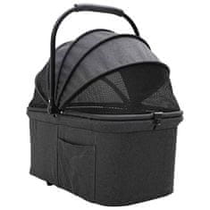 Vidaxl Zložljiva otroška voziček Črna 78 x 54 x 101 cm Oxford tkanina